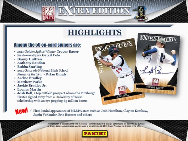 2011 DONRUSS ELITE EXTRA EDITION BASEBALL