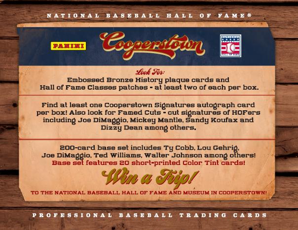 2012 PANINI COOPERSTOWN BASEBALL HOBBY BOX