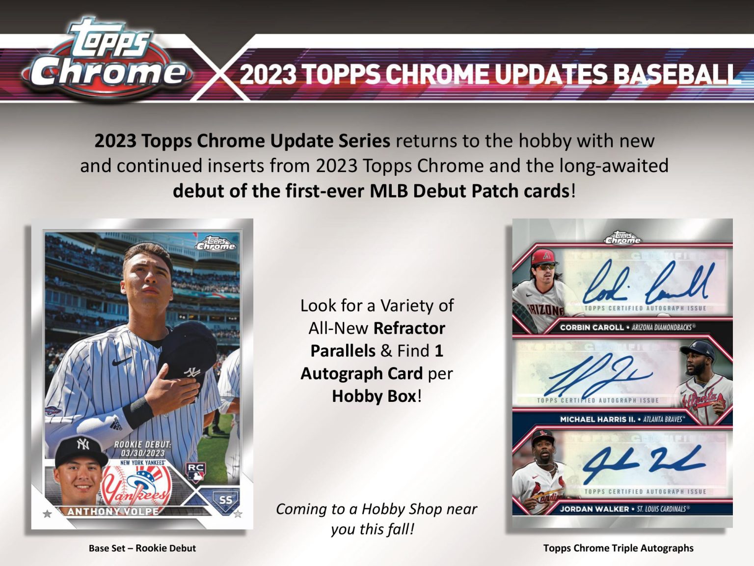 MLB 2023 TOPPS CHROME UPDATES HOBBY BOX̵