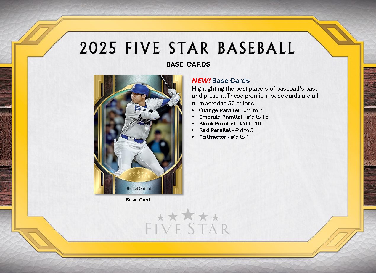 MLB 2025 TOPPS FIVE STAR HOBBY BOX（送料無料）