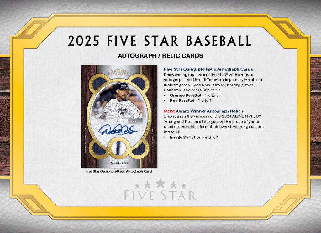 MLB 2025 TOPPS FIVE STAR HOBBY BOX（送料無料）