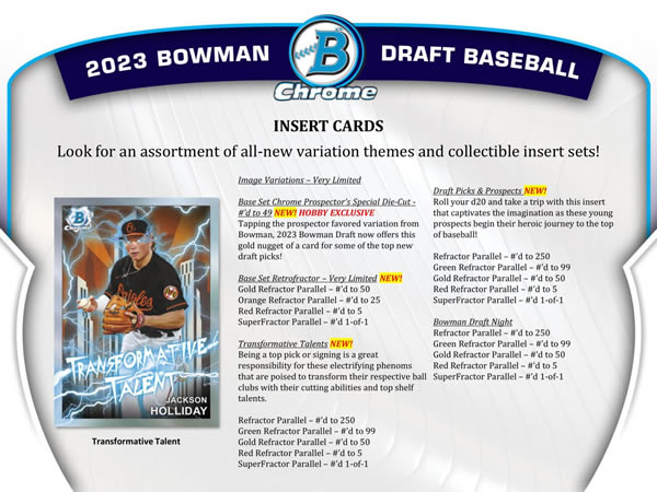 MLB 2023 TOPPS BOWMAN DRAFT SUPER JUMBO BOX