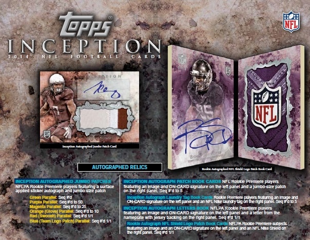 Nfl Inception NFL 2014 TOPPS INCEPTION FOOTBALL BOX