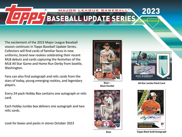 MLB 2023 TOPPS UPDATE SERIES JUMBO BOX