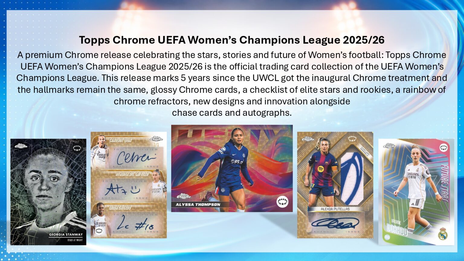 SOCCER 2025-26 TOPPS CHROME UWCL HOBBY UEFA WOMEN'S CHAMPIONS