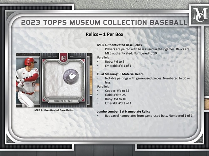 MLB 2023 TOPPS MUSEUM COLLECTION BOX（送料無料）