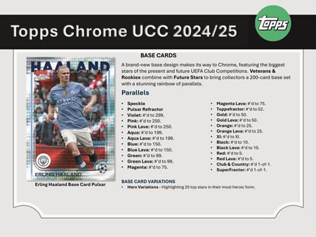 2024-25 TOPPS CHROME UEFA CLUB COMPETITIONS JUMBO BOX（送料無料）