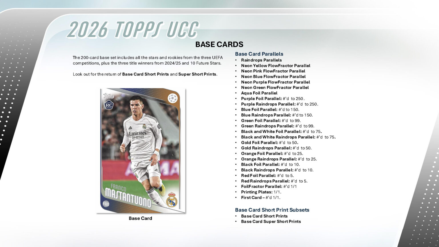 SOCCER 2025-26 TOPPS UCC CLUB COMPETITIONS HOBBY BOX 1月下旬