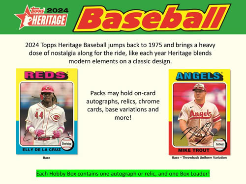 MLB 2024 TOPPS HERITAGE HOBBY BOX（送料無料）