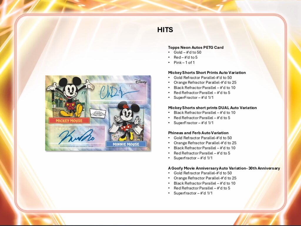2026 TOPPS DISNEY NEON VALUE BOX（送料無料）