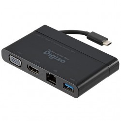 （在庫限り）USB Type-C対応ドッキングステーションミニ 4ポート Win/Mac対応 USB-A/ HDMI(4K)/ VGA/ LAN ポート搭載  PUD-CDOCM ［プリンストン直営］