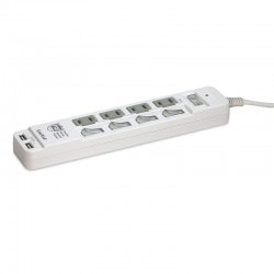 Unitap 火災防止＋USB給電機能付マルチタップ  PPS-UTAPS3 USB給電×2ポート(合計5V/3.4A給電)、コンセント×4ポート ［プリンストン直営］