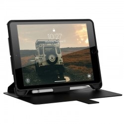 （在庫限り）UAG iPad (第9/第8/第7世代)用 SCOUTケース（フォリオ） ブラック 耐衝撃 手帳タイプ UAG-IPD7SF-BK ［プリンストン直営］