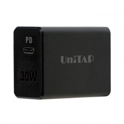 Unitap PD30W対応 窒化ガリウム採用 超急速充電器 ブラック PD3.0対応type-c 1ポート PPS-PD30G ［プリンストン直営］