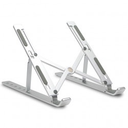 UniSerB ノートPCスタンド シルバー 折りたたみ式 UB-STDNB ［プリンストン直営］