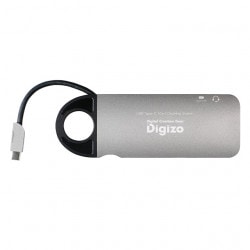 Digizo 10in1 PD対応 Type-C ドッキングステーション シルバー PD3.0 PD60W対応 PUD-CDOC10 ［プリンストン直営］