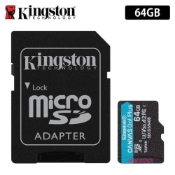（在庫限り）キングストン microSDXCカード Canvas Go! Plus Class10 U3 V30 A2 64GB SDカードアダプタ付 SDCG3/64GB ［プリンストン直営］