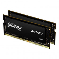 【メーカー取り寄せ】キングストン FURY Impactシリーズ ブラック 64GB (32GB×2枚組） 3200MHz DDR4 CL20 SODIMM (Kit of 2) 260pin ゲーミングメモリ KF432S20IBK2/64 ［プリンストン直営］