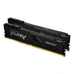 【メーカー取り寄せ】キングストン FURY Beast シリーズ ブラック 64GB (32GB×2枚組） 3200MHz DDR4 CL16 DIMM (Kit of 2) 288pin ゲーミングメモリ KF432C16BBK2/64 ［プリンストン直営］