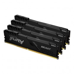 【メーカー取り寄せ】キングストン FURY Beast シリーズ ブラック 64GB (16GB×4枚組） 3200MHz DDR4 CL16 DIMM (Kit of 4) 288pin ゲーミングメモリ KF432C16BBK4/64 ［プリンストン直営］