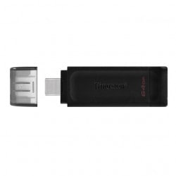 【メーカー取り寄せ】キングストン DataTraveler 70 USB Type-C フラッシュドライブ USB3.2 Gen1 64GB ブラック DT70/64GB ［プリンストン直営］