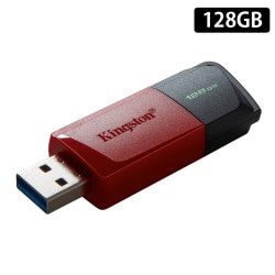 キングストン DataTraveler Exodia M USB フラッシュドライブ 128GB レッド/ブラック スライド式 USB3.2 Gen1 DTXM/128GB ［プリンストン直営］