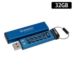 【メーカー取り寄せ】キングストン IronKey Keypad 200 (USB-A) 32GB USBフラッシュドライブ キーパッド付 ハードウェア暗号化 IKKP200/32GB ［プリンストン直営］