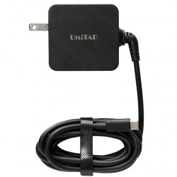 【公式限定】簡易パッケージ品 Unitap ケーブル一体型 PD65W対応 超急速充電器 ブラック PD3.0対応 USB type-c 1ポート PPS-PD65C ［プリンストン直営］