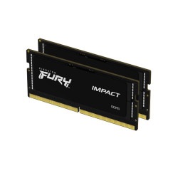 【メーカー取り寄せ】キングストン FURY Impact DDR5シリーズ ブラック 16GB (8GB×2枚組) 4800MT/s CL38 SODIMM 262pin ゲーミングメモリ KF548S38IBK2-16 ［プリンストン直営］