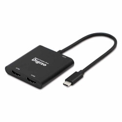 Digizo HDMI 4K×2ポート出力可能 Type-C変換アダプター ブラック 複製 拡張対応 PUD-PDC1H2 ［プリンストン直営］