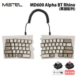 【再生品・保証なし・箱無し】【訳あり】Mistel Barocco MD600 Alpha Rhino 無線 キーボード 英語 US 配列 静音赤軸 クリア軸 OML-MD600ABT-Uシリーズ ［プリンストン直営］