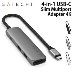 Satechi 4-in-1 USB-C 4-in-1 USB-C Slim Multiport Adapter 4k (4-in-1 USB-C スリムマルチポートアダプター 4k) 全3色 PST-P4Sシリーズ ［プリンストン直営］