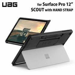 UAG Surface Pro 12インチ用 ケース SCOUT with HAND STRAP ブラック 耐衝撃 UAG-SFPRO12-SH-BK ［プリンストン直営］