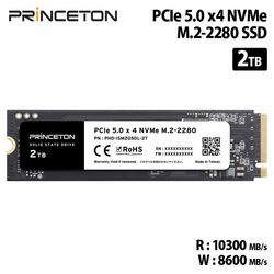 内蔵SSD 2TB PCIe 5.0x4 NVMe M.2 2280 読み込み最大10300MB/s 3年保証 1200TBW PHD-ISM2G5DL-2T ［プリンストン直営］