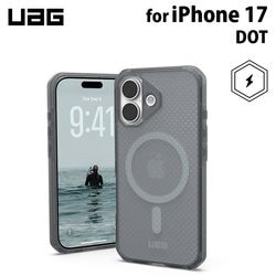 UAG iPhone 17用 MagSafe対応ケース DOT アッシュ 耐衝撃 ドットパターン UAG-IPH25MB-DMS-AS ［プリンストン直営］
