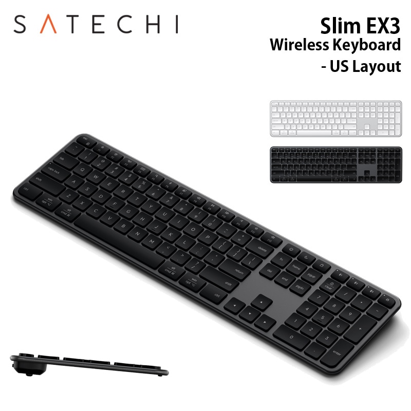 予約(10/2発売)】Satechi Slim EX3 Wireless Keyboard - US Layout