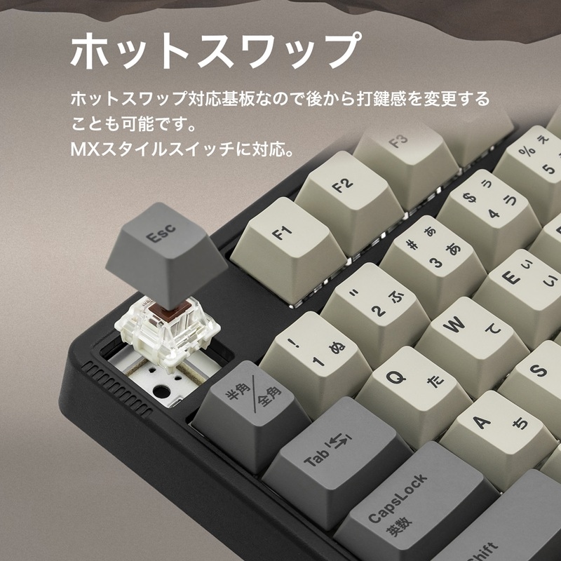 iKBC CD108HB+ ホットスワップ対応フルサイズワイヤレスメカニカル
