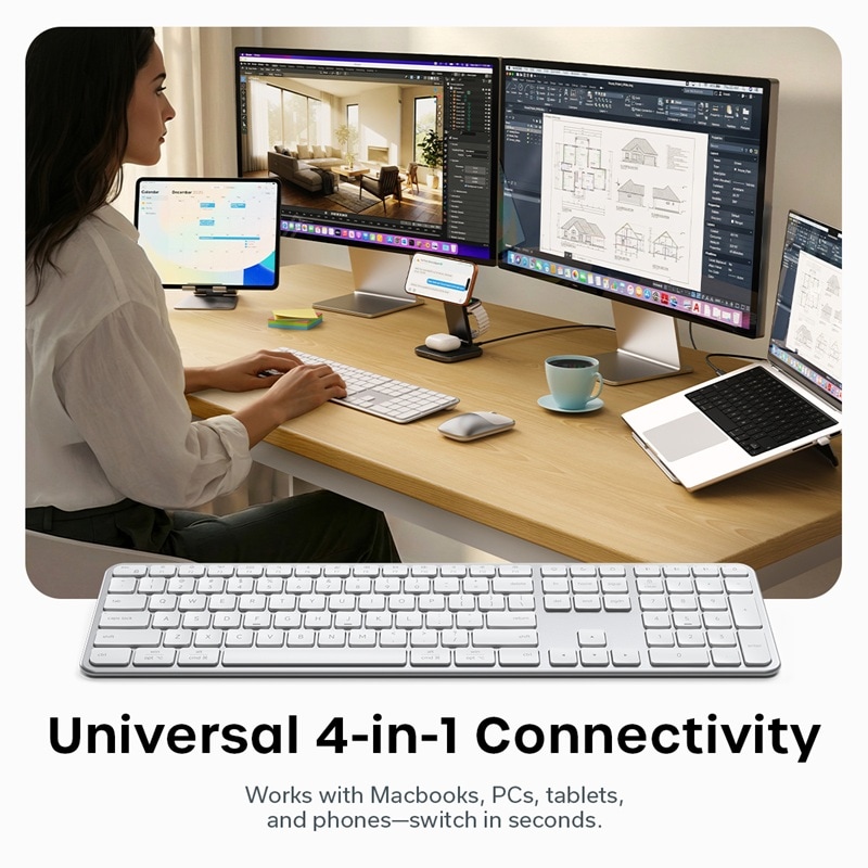 予約(10/2発売)】Satechi Slim EX3 Wireless Keyboard - US Layout