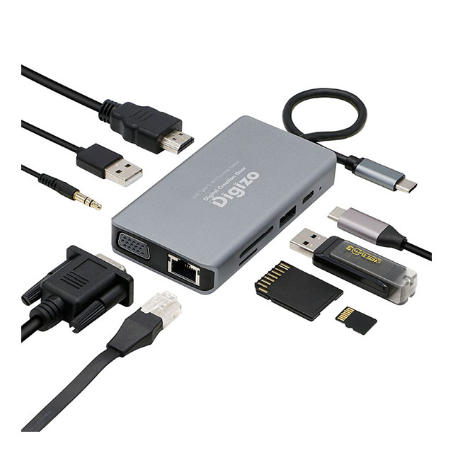 [ȥå] Digizo 9in1 PDбUSB Type-Cɥå󥰥ơ С PD100Wб UB-CDOC9 Υץ󥹥ȥľġ