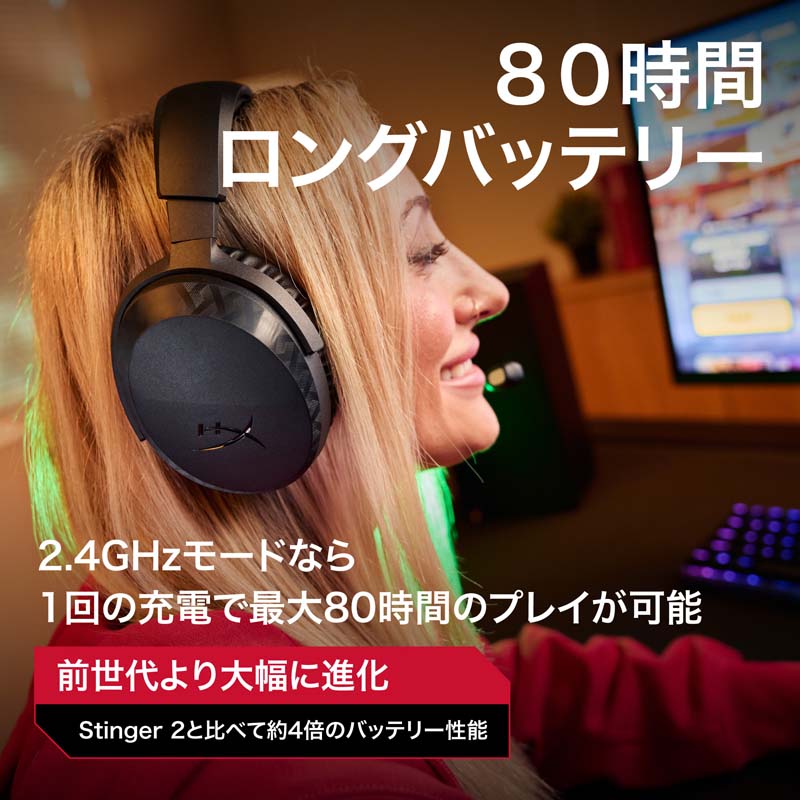 HyperX Cloud Stinger 3 ワイヤレス ゲーミングヘッドセット 無線 全2