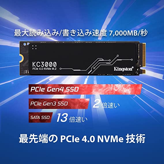 󥰥ȥ SSD KC3000꡼ 1024GB PCIe 4.0 NVMe M.2 2280 SKC3000S/1024G Υץ󥹥ȥľġ