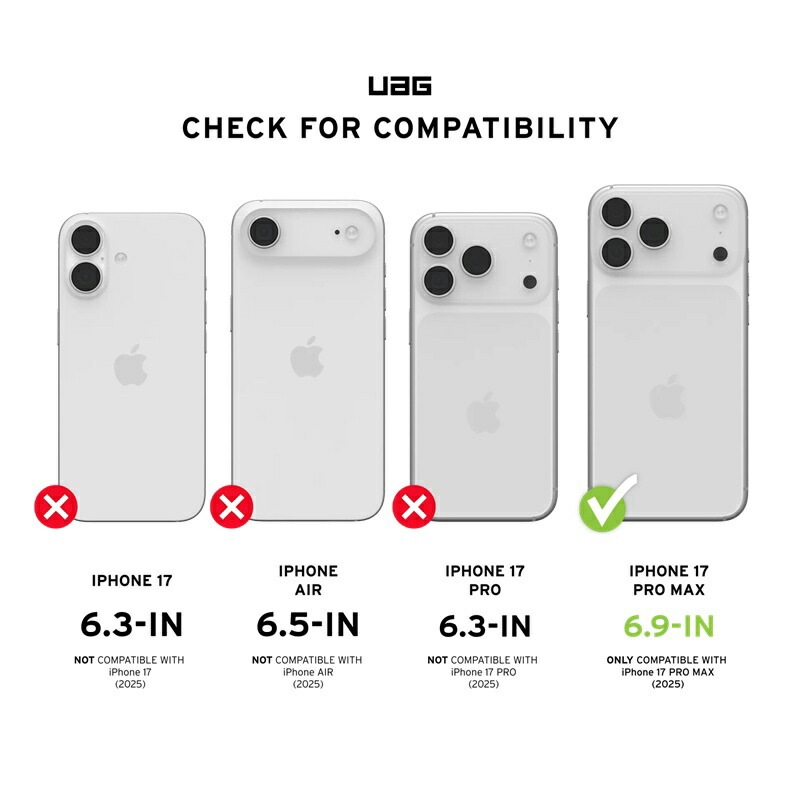 UAG iPhone 17 Pro Max用 MagSafe対応ケース DOT 全2色 耐衝撃