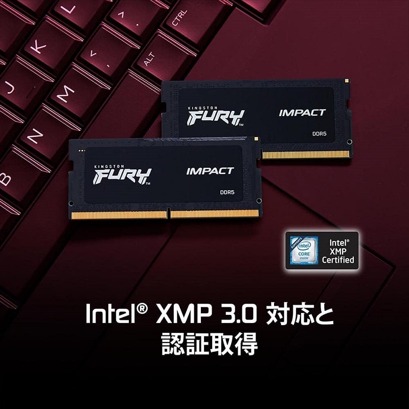 キングストン FURY Impact DDR5シリーズ ブラック 64GB (32GB×2