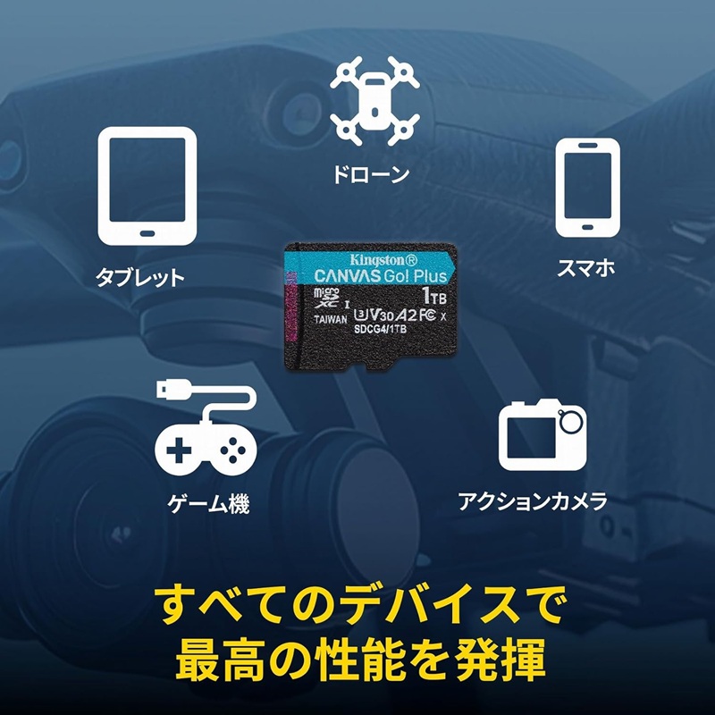 キングストン Canvas Go! Plus 256GB microSDカード UHS-I U3 V30 A2