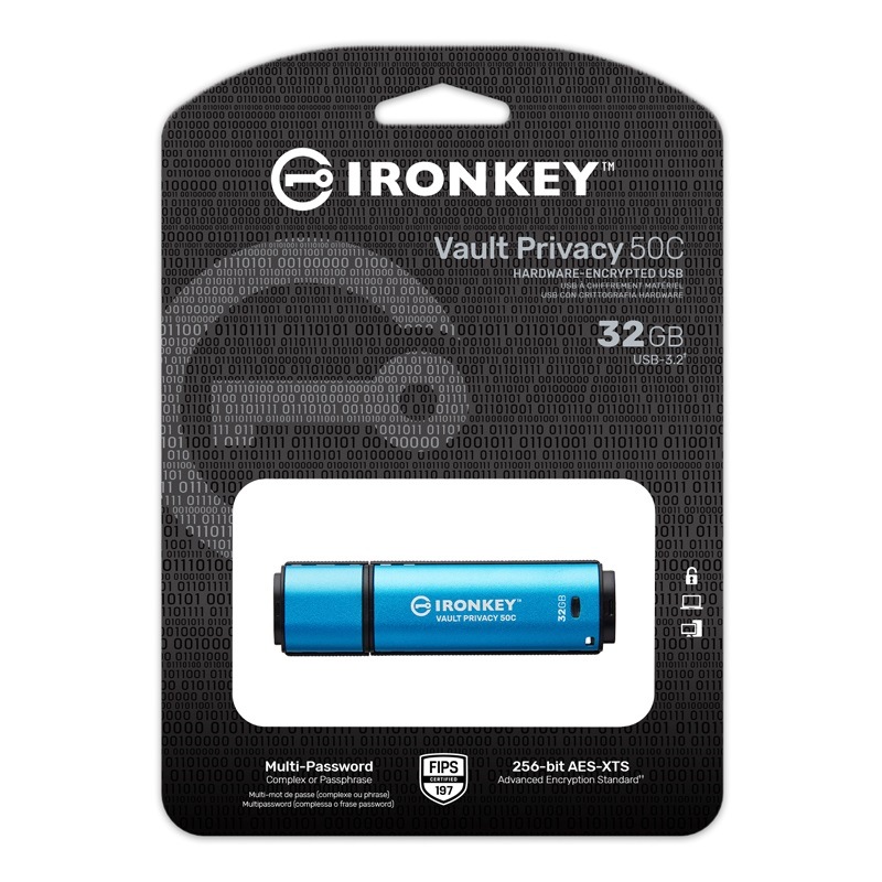 ڥ᡼󤻡ۥ󥰥ȥ IronKey Vault Privacy 50꡼(Type-C) 32GB USB3.2 Gen1 ƥǥ IKVP50C/32GB Υץ󥹥ȥľġ