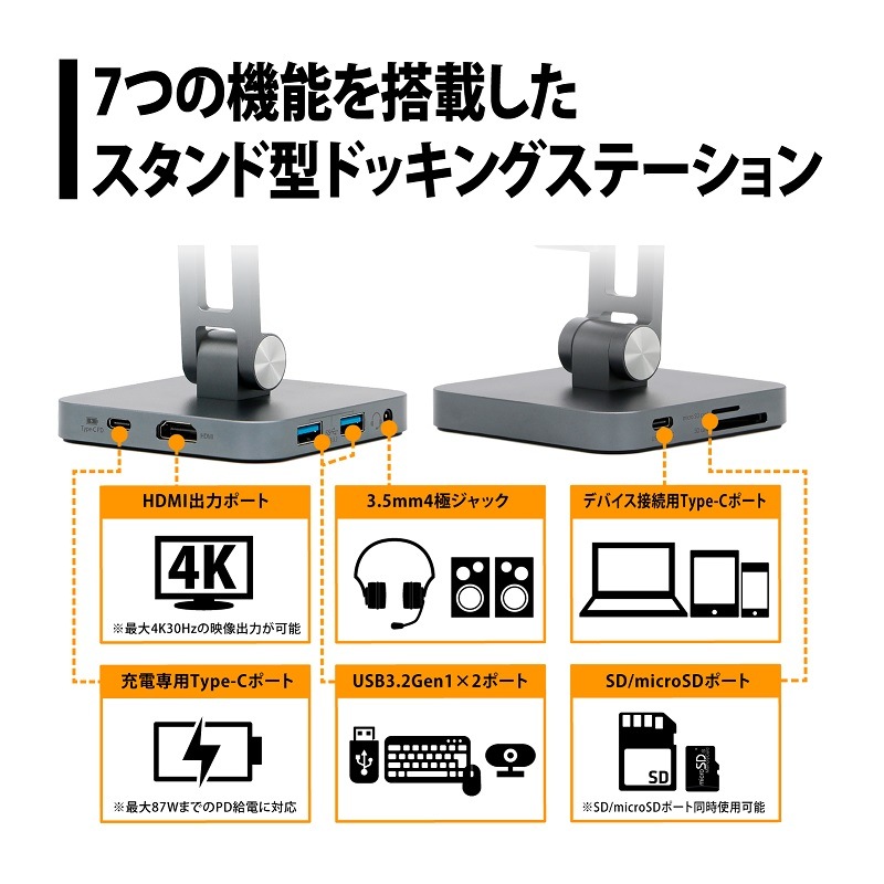 Digizo 7in1ɷUSB Type-Cɥå󥰥ơ PUD-CDOC7ST Υץ󥹥ȥľġ