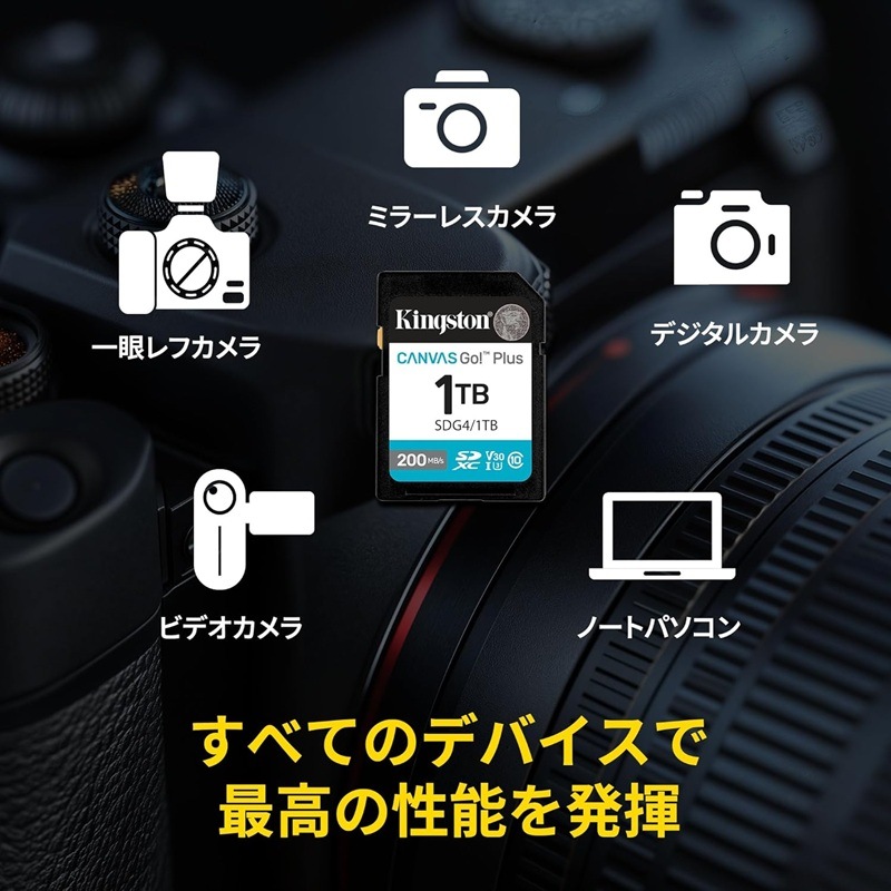 キングストン Canvas Go! Plus 64GB SD メモリカード UHS-I U3 V30