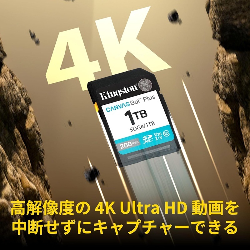 キングストン Canvas Go! Plus 64GB SD メモリカード UHS-I U3 V30