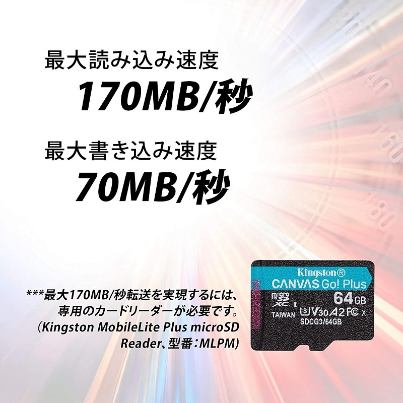 󥰥ȥ microSDXC Canvas Go! Plus Class10 U3 V30 A2 64GB SDɥץ SDCG3/64GB Υץ󥹥ȥľġ