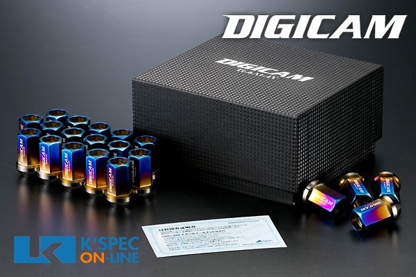 デジキャン チタンナット 貫通 M12-1.5 DIGICAM チタンレーシングナット 20本セット 貫通タイプ 35mm